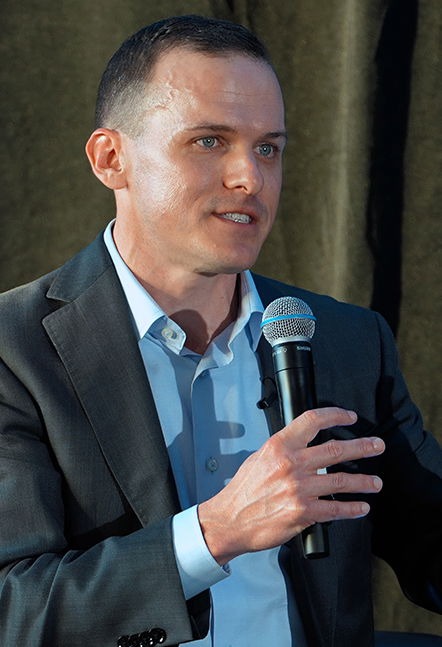 Professional speaker presenting